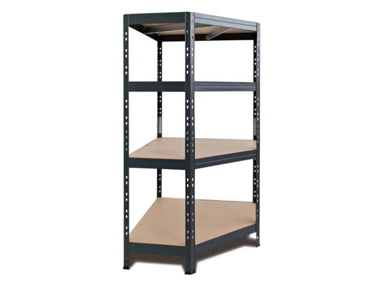 Ar Shelving Rivet Eck-Schwerlastregal 180 x 90 x 45 cm 4 Böden Anthrazit FSC®