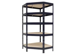 Ar Shelving Rivet Eck-Schwerlastregal 180 x 90 x 45 cm 5 Böden Anthrazit FSC®