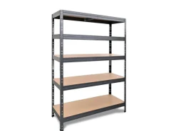 Ar Shelving Rivet Schwerlastregal 180 x 120 x 60 cm 5 Böden Anthrazit FSC®