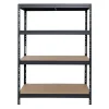 Ar Shelving Rivet Schwerlastregal 180 x 120 x 60 cm 4 Böden Anthrazit FSC®