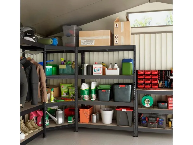 Ar Shelving Rivet Schwerlastregal 180 x 150 x 45 cm 5 Böden Anthrazit FSC®
