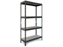 Ar Shelving Rivet Schwerlastregal 180 x 90 x 45 cm 4 Böden Anthrazit FSC®