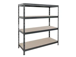 Ar Shelving Rivet Schwerlastregal 180 x 150 x 45 cm 4 Böden Anthrazit FSC®