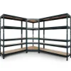 Ar Shelving Rivet Set 180 x 210 x 240 x 45 cm mit 5 HDF-Böden Anthrazit