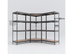 Ar Shelving Rivet Set 180x180x180x45 cm mit 4 HDF-Böden verzinkt mit Zubehör