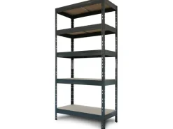 Ar Shelving Schwerlast-Steckregal Rivet M 180cm x 90 cm x 40cm 5B Anthrazit FSC®
