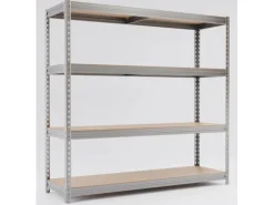 AR Shelving Schwerlast-Steckregal Bullrack Rivet Verzinkt 200 x 200 x 60 cm FSC®