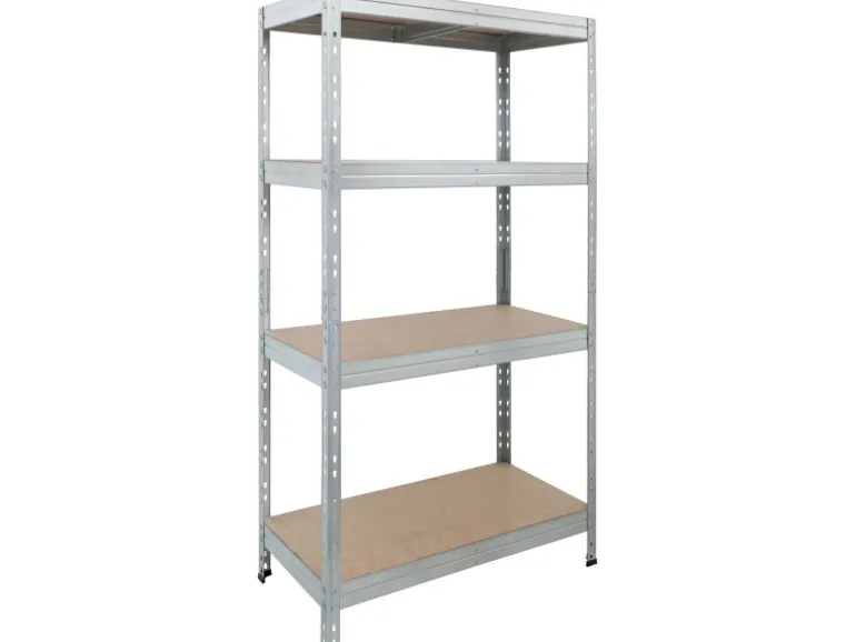 Ar Shelving Schwerlast-Steckregal Rivet 180 cm x 90 cm x 45 cm 4 Böden Verzinkt