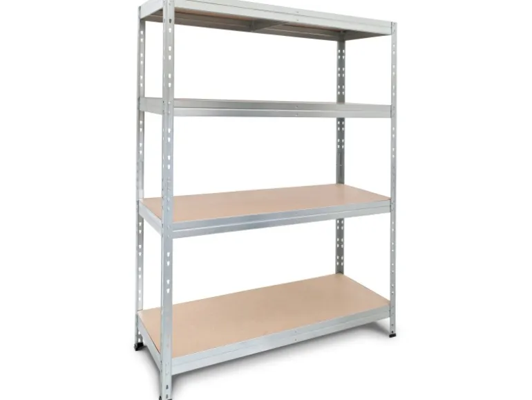 Ar Shelving Schwerlast-Steckregal Rivet 180 cm x 120 cm x 45 cm 4 Böden Verzinkt