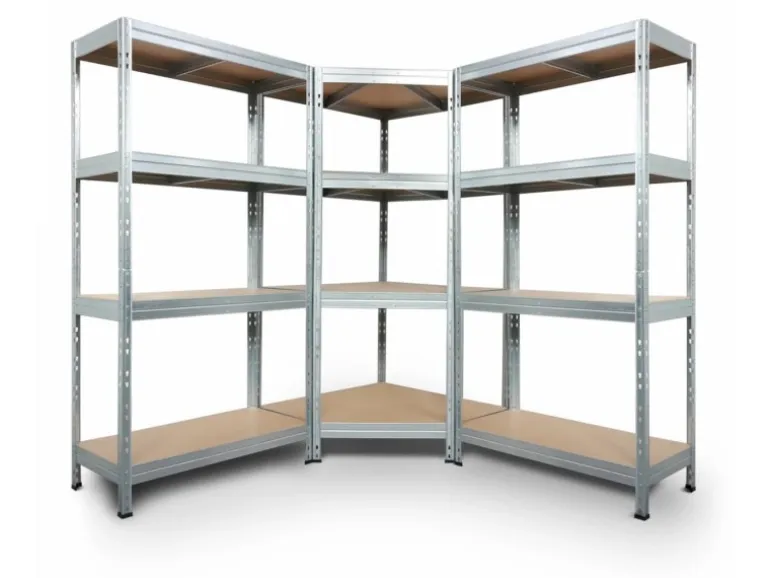 Ar Shelving Schwerlast-Steckregal Rivet 180 cm x 120 cm x 45 cm 4 Böden Verzinkt