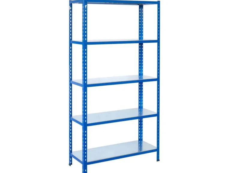Ar Shelving Steckregal Blau & Verzinkt 200 x 100 x 50 cm 5 Böden 180 kg