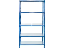 Ar Shelving Steckregal Blau & Verzinkt 200 x 100 x 50 cm 5 Böden 180 kg