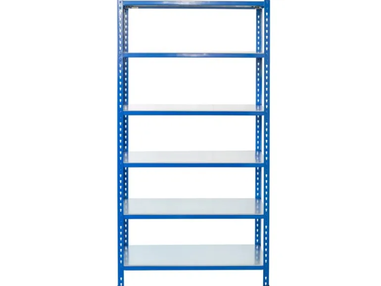 Ar Shelving Steckregal Blau & Verzinkt 250 x 80 x 40 cm 6 Böden 180 kg