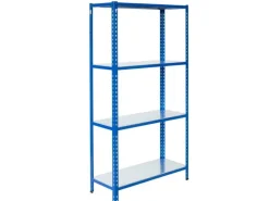 Ar Shelving Steckregal Blau & Verzinkt 250 x 60 x 30 cm 4 Böden 180 kg