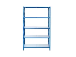 Ar Shelving Steckregal Blau & Verzinkt 200 x 120 x 30 cm 5 Böden 180 kg