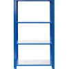Ar Shelving T Profile Steckregal Blau & Verzinkt 250x100x30 cm 4 Böden 180 kg