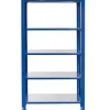 Ar Shelving T Profile Steckregal Blau & Verzinkt 200 x 80 x 30 cm 5 Böden 180 kg