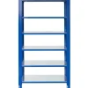 Ar Shelving T Profile Steckregal Blau & Verzinkt 200x100x40 cm 6 Böden 180 kg