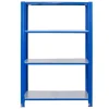 Ar Shelving T Profile Steckregal Blau & Verzinkt 200x120x30 cm 4 Böden 180 kg