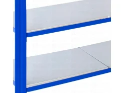 Ar Shelving T Profile Steckregal Blau & Verzinkt 200x120x30 cm 4 Böden 180 kg