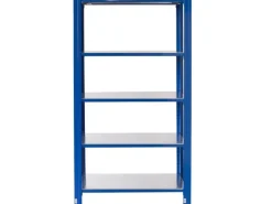 Ar Shelving T Profile Steckregal Blau & Verzinkt 250 x 80 x 50 cm 5 Böden 180 kg