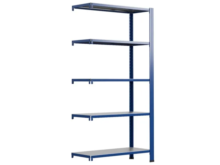 Ar Shelving T Profile Zusatzmodul Blau & Verzinkt 250x80x40 cm 5 Böden 180 kg