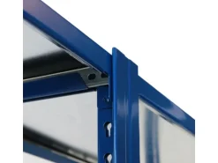 Ar Shelving T Profile Zusatzmodul Blau & Verzinkt 250x80x40 cm 5 Böden 180 kg