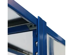 Ar Shelving T Profile Zusatzmodul Blau & Verzinkt 250x80x30 cm 6 Böden 180 kg