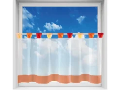 Arsvita Bistrogardine mit Schlaufen 150 cm x 45 cm Orange Rot
