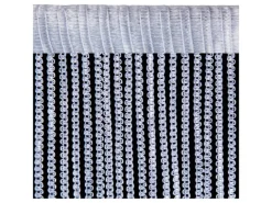 Arsvita Fadenvorhang Fadengardine Gardine Vorhang Metall-Optik 140 cm x 250 cm Stangendurchzug Silber