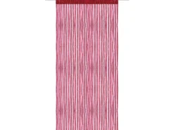Arsvita Fadenvorhang Fadengardine Gardine Vorhang Metall-Optik 140 cm x 250 cm Stangendurchzug Rot