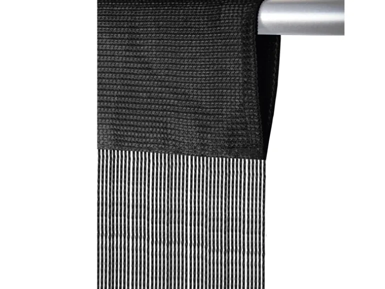 Arsvita Fadenvorhang Fadengardine Gardine Vorhang Prince 90 cm x 250 cm Schwarz