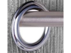 Arsvita Fadenvorhang Trennvorhang Dekoschal Gardine Metall-Optik Ösen 140 cm x 250 cm Anthrazit