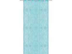 Arsvita Fadenvorhang Trennvorhang Dekoschal Gardine Metall-Optik Ösen 140 cm x 250 cm Türkis