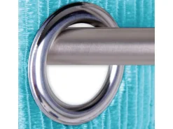 Arsvita Fadenvorhang Trennvorhang Dekoschal Gardine Metall-Optik Ösen 140 cm x 250 cm Türkis