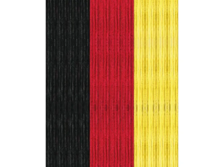 Arsvita Flauschvorhang Flauschgardine Vorhang 140 cm x 200 cm Unistreifen Schwarz Rot Gelb