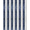 Arsvita Flauschvorhang Flauschgardine Vorhang 56 cm x 185 cm Unistreifen Dunkelblau Weiß