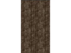 Arsvita Flauschvorhang Flauschgardine Vorhang 120 cm x 200 cm Unistreifen Braun