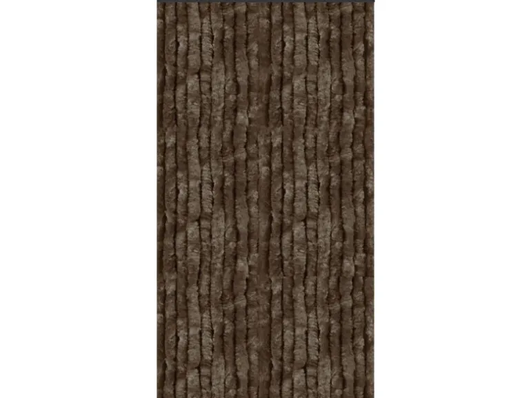 Arsvita Flauschvorhang Flauschgardine Vorhang 120 cm x 200 cm Unistreifen Braun