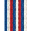 Arsvita Flauschvorhang Flauschgardine Vorhang 56 cm x 185 cm Unistreifen Rot Weiß Blau