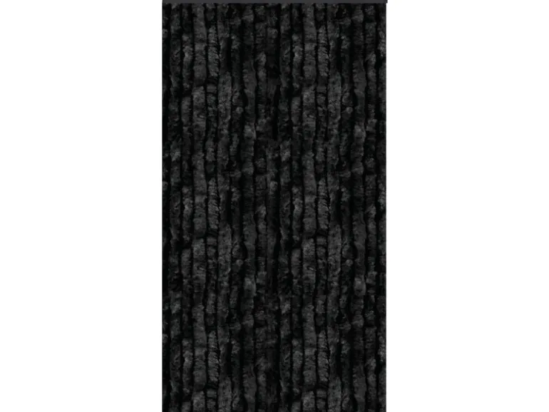 Arsvita Flauschvorhang Flauschgardine Vorhang 90 cm x 220 cm Unistreifen Schwarz