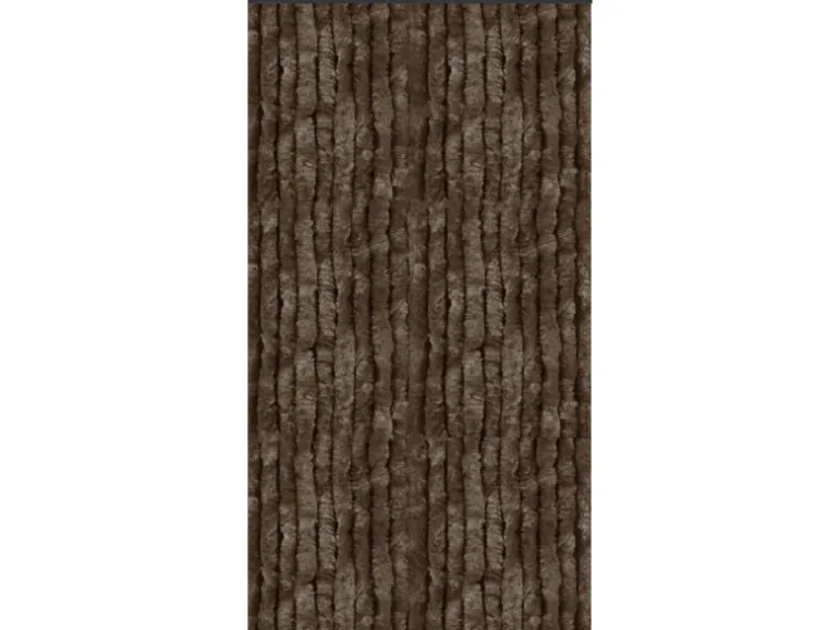 Arsvita Flauschvorhang Flauschgardine Vorhang 140 cm x 220 cm Unistreifen Braun
