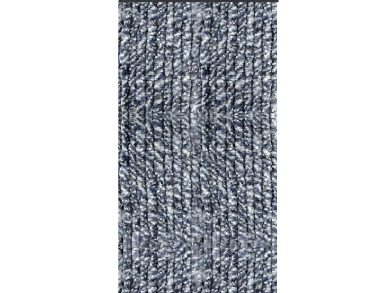 Arsvita Flauschvorhang Flauschgardine Vorhang 90 cm x 200 cm Meliert Blau Weiß Silber