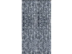 Arsvita Flauschvorhang Flauschgardine Vorhang 56 cm x 185 cm Meliert Blau Weiß Silber