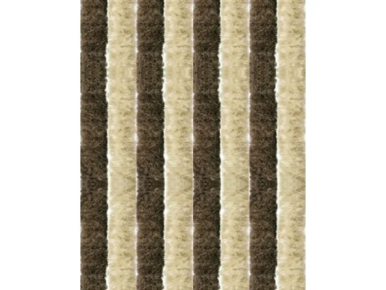 Arsvita Flauschvorhang Flauschgardine Vorhang 90 cm x 200 cm Unistreifen Beige Braun