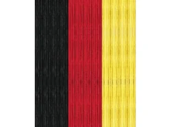 Arsvita Flauschvorhang Flauschgardine Vorhang 100 cm x 220 cm Unistreifen Schwarz Rot Gelb