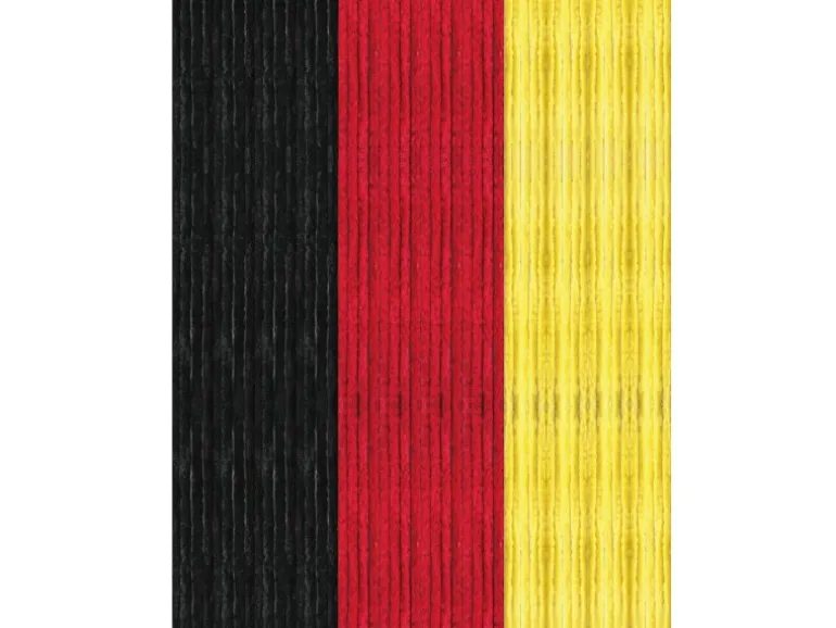 Arsvita Flauschvorhang Flauschgardine Vorhang 100 cm x 220 cm Unistreifen Schwarz Rot Gelb