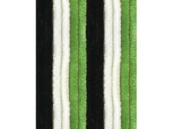 Arsvita Flauschvorhang Flauschgardine Vorhang 100 cm x 220 cm Unistreifen Schwarz Grün Weiß