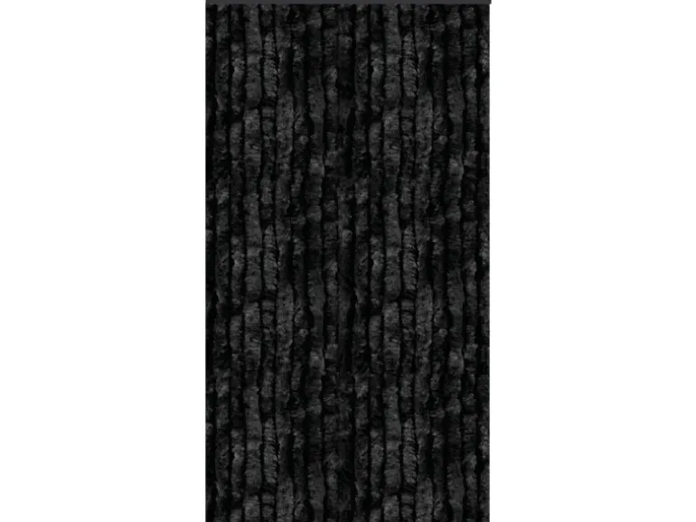 Arsvita Flauschvorhang Flauschgardine Vorhang 56 cm x 185 cm Unistreifen Schwarz
