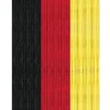 Arsvita Flauschvorhang Flauschgardine Vorhang 140 cm x 220 cm Unistreifen Schwarz Rot Gelb